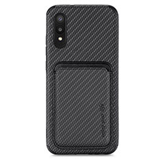 Ultra-thin Silicone Gel Soft Case Cover with Magnetic S02D for Samsung Galaxy M02 Black