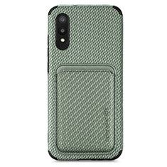 Ultra-thin Silicone Gel Soft Case Cover with Magnetic S02D for Samsung Galaxy M02 Green