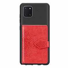 Ultra-thin Silicone Gel Soft Case Cover with Magnetic S02D for Samsung Galaxy M60s Red