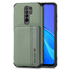 Ultra-thin Silicone Gel Soft Case Cover with Magnetic S02D for Xiaomi Poco M2 Green