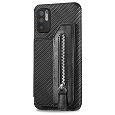 Ultra-thin Silicone Gel Soft Case Cover with Magnetic S02D for Xiaomi POCO M3 Pro 5G Black