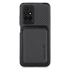 Ultra-thin Silicone Gel Soft Case Cover with Magnetic S02D for Xiaomi Redmi 10 (2022) Black