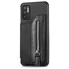 Ultra-thin Silicone Gel Soft Case Cover with Magnetic S02D for Xiaomi Redmi Note 10T 5G Black