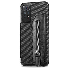 Ultra-thin Silicone Gel Soft Case Cover with Magnetic S02D for Xiaomi Redmi Note 11 4G (2022) Black