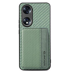 Ultra-thin Silicone Gel Soft Case Cover with Magnetic S03D for Huawei Honor 70 5G Green