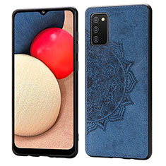 Ultra-thin Silicone Gel Soft Case Cover with Magnetic S03D for Samsung Galaxy A03s Blue