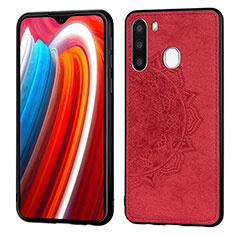 Ultra-thin Silicone Gel Soft Case Cover with Magnetic S03D for Samsung Galaxy A21 European Red