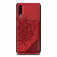 Ultra-thin Silicone Gel Soft Case Cover with Magnetic S03D for Samsung Galaxy A30S Red