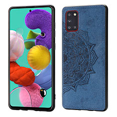 Ultra-thin Silicone Gel Soft Case Cover with Magnetic S03D for Samsung Galaxy A31 Blue