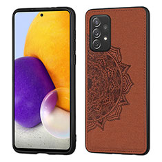 Ultra-thin Silicone Gel Soft Case Cover with Magnetic S03D for Samsung Galaxy A52s 5G Brown