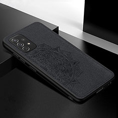 Ultra-thin Silicone Gel Soft Case Cover with Magnetic S03D for Samsung Galaxy A72 4G Black