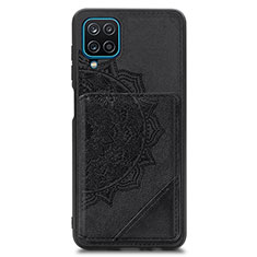 Ultra-thin Silicone Gel Soft Case Cover with Magnetic S03D for Samsung Galaxy F12 Black