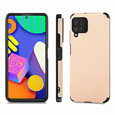 Ultra-thin Silicone Gel Soft Case Cover with Magnetic S03D for Samsung Galaxy F62 5G Gold