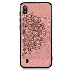 Ultra-thin Silicone Gel Soft Case Cover with Magnetic S03D for Samsung Galaxy M10 Rose Gold