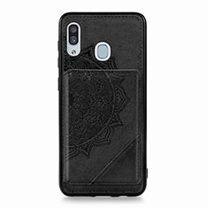 Ultra-thin Silicone Gel Soft Case Cover with Magnetic S03D for Samsung Galaxy M10S Black
