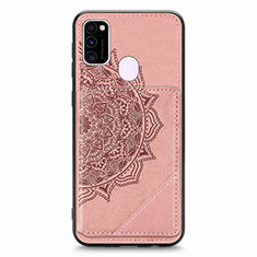Ultra-thin Silicone Gel Soft Case Cover with Magnetic S03D for Samsung Galaxy M30s Rose Gold
