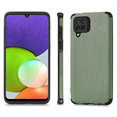 Ultra-thin Silicone Gel Soft Case Cover with Magnetic S03D for Samsung Galaxy M32 4G Green