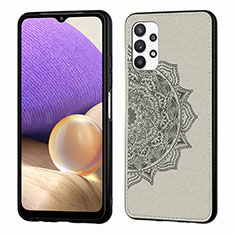 Ultra-thin Silicone Gel Soft Case Cover with Magnetic S03D for Samsung Galaxy M32 5G Gray