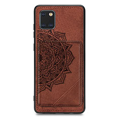 Ultra-thin Silicone Gel Soft Case Cover with Magnetic S03D for Samsung Galaxy M60s Brown