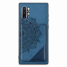 Ultra-thin Silicone Gel Soft Case Cover with Magnetic S03D for Samsung Galaxy Note 10 Plus 5G Blue