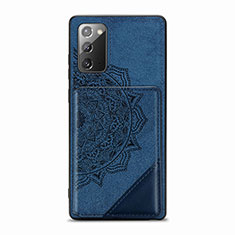 Ultra-thin Silicone Gel Soft Case Cover with Magnetic S03D for Samsung Galaxy Note 20 5G Blue