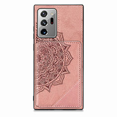 Ultra-thin Silicone Gel Soft Case Cover with Magnetic S03D for Samsung Galaxy Note 20 Ultra 5G Rose Gold