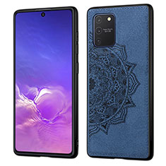 Ultra-thin Silicone Gel Soft Case Cover with Magnetic S03D for Samsung Galaxy S10 Lite Blue