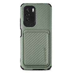 Ultra-thin Silicone Gel Soft Case Cover with Magnetic S03D for Xiaomi Mi 11X Pro 5G Green