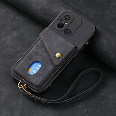 Ultra-thin Silicone Gel Soft Case Cover with Magnetic S03D for Xiaomi Poco C55 Black