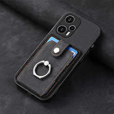 Ultra-thin Silicone Gel Soft Case Cover with Magnetic S03D for Xiaomi Poco F5 5G Black