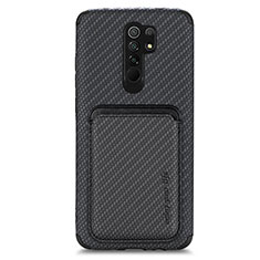 Ultra-thin Silicone Gel Soft Case Cover with Magnetic S03D for Xiaomi Poco M2 Black