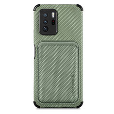 Ultra-thin Silicone Gel Soft Case Cover with Magnetic S03D for Xiaomi Poco X3 GT 5G Green