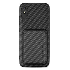 Ultra-thin Silicone Gel Soft Case Cover with Magnetic S03D for Xiaomi Redmi 9i Black