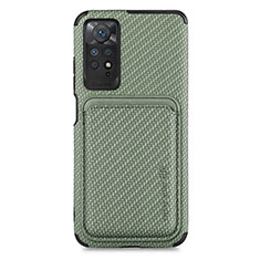 Ultra-thin Silicone Gel Soft Case Cover with Magnetic S03D for Xiaomi Redmi Note 12 Pro 4G Green