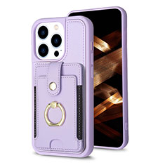 Ultra-thin Silicone Gel Soft Case Cover with Magnetic S04D for Apple iPhone 13 Pro Clove Purple