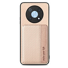 Ultra-thin Silicone Gel Soft Case Cover with Magnetic S04D for Huawei Enjoy 50 Pro Gold