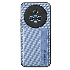 Ultra-thin Silicone Gel Soft Case Cover with Magnetic S04D for Huawei Honor Magic5 5G Blue