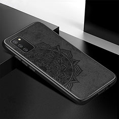 Ultra-thin Silicone Gel Soft Case Cover with Magnetic S04D for Samsung Galaxy A03s Black