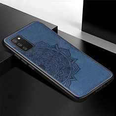 Ultra-thin Silicone Gel Soft Case Cover with Magnetic S04D for Samsung Galaxy A03s Blue