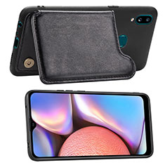 Ultra-thin Silicone Gel Soft Case Cover with Magnetic S04D for Samsung Galaxy A10s Black