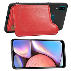 Ultra-thin Silicone Gel Soft Case Cover with Magnetic S04D for Samsung Galaxy A10s Red