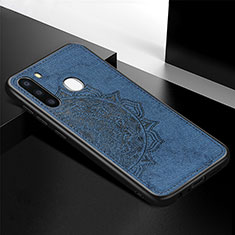 Ultra-thin Silicone Gel Soft Case Cover with Magnetic S04D for Samsung Galaxy A21 European Blue