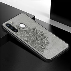 Ultra-thin Silicone Gel Soft Case Cover with Magnetic S04D for Samsung Galaxy A21 European Gray