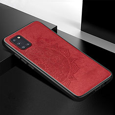 Ultra-thin Silicone Gel Soft Case Cover with Magnetic S04D for Samsung Galaxy A31 Red