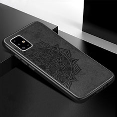 Ultra-thin Silicone Gel Soft Case Cover with Magnetic S04D for Samsung Galaxy A71 4G A715 Black