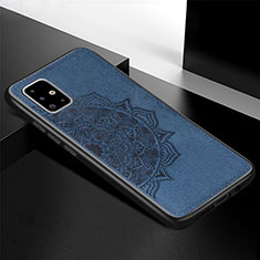 Ultra-thin Silicone Gel Soft Case Cover with Magnetic S04D for Samsung Galaxy A71 4G A715 Blue