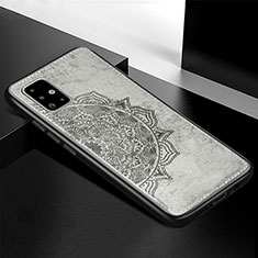 Ultra-thin Silicone Gel Soft Case Cover with Magnetic S04D for Samsung Galaxy A71 4G A715 Gray