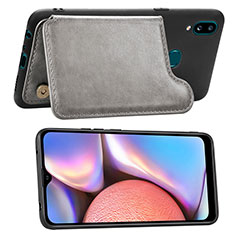 Ultra-thin Silicone Gel Soft Case Cover with Magnetic S04D for Samsung Galaxy M01s Gray