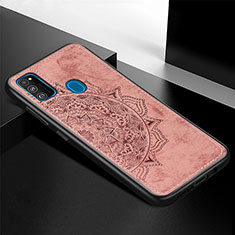 Ultra-thin Silicone Gel Soft Case Cover with Magnetic S04D for Samsung Galaxy M30s Rose Gold