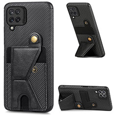 Ultra-thin Silicone Gel Soft Case Cover with Magnetic S04D for Samsung Galaxy M32 4G Black